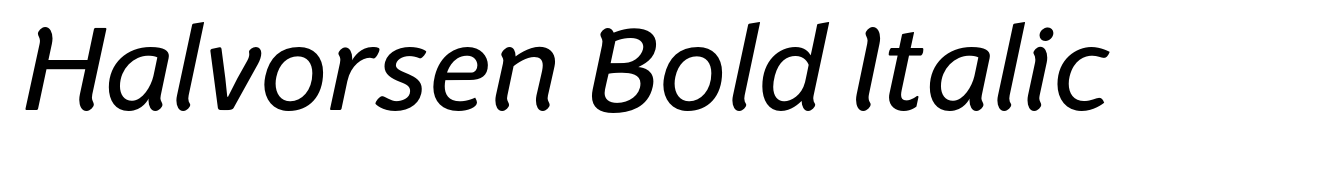 Halvorsen Bold Italic